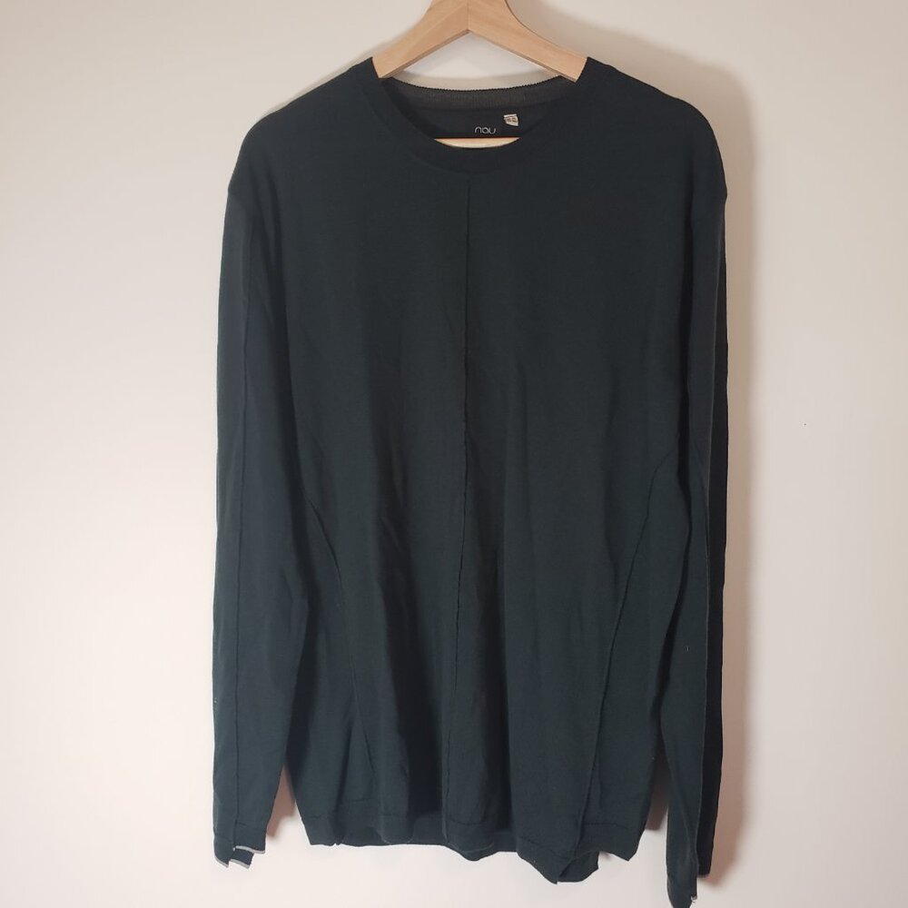 Nau Embyr Crewneck Merino Sweater in color Spruce / XL